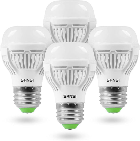 SANSI 60W Equivalent LED Light Bulb,22-Year Lifetime, 4 Pack 900 Lumens LED Bulb with Ceramic Technology, 4000K Cool White 9W Non-Dimmable, E26, A...