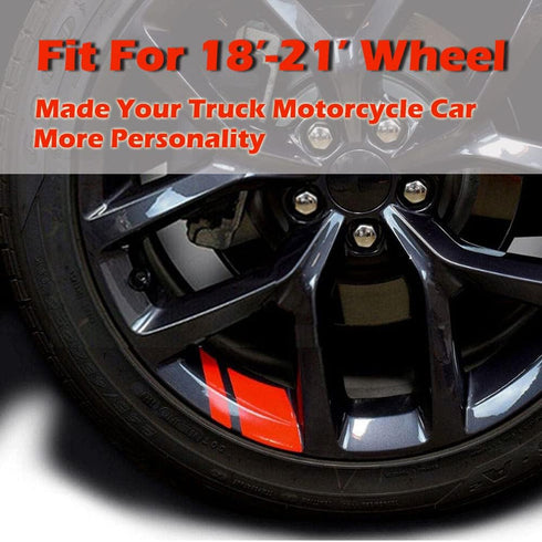 12 Pack Wheel Rim Decal Stripes Car Decals Reflective Car Stickers Automotive Decals Waterproof Hub Stripe Stickers for 18-21 Inch Wheels Tire Rim...