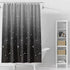 Black Star Shower Curtain Liner 72 x 72, Plastic Waterproof 4G Lightweight Shower Liner for Bathroom, with Grommets Holes and 3 Heavy Duty Magneti...