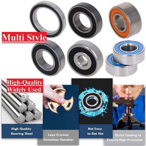 Othmro 6816-2RS Deep Groove Bearings Double Bearing High Carbon Chromium Bearing Steel Roller Guide Bearing Deep-Groove Ball Bearings for Scooters...