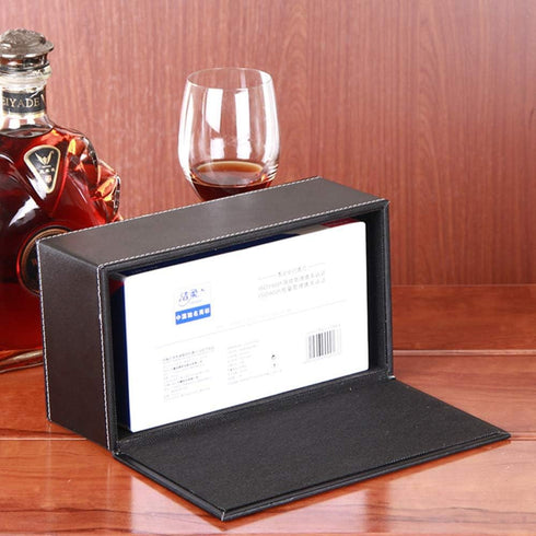 /N Rectangular PU Leather Tissue Box Napkin Holder, Used in Home Office, Hotel Room Napkin Box, Decorative Black (Black)...
