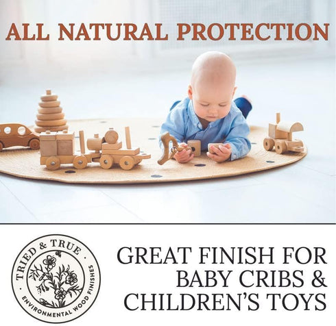 Tried & True Danish Oil, 8 oz. - Polymerized Linseed Oil Wood Finish & Sealer, Ideal for Furniture, Butcher Blocks, Salad Bowls, & More - Food Saf...