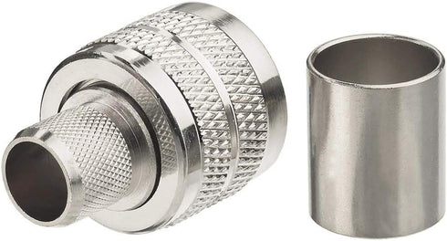 wlaniot PL259 Crimp Connector PL-259 Plug Male Connector pl259 pl-259 UHF Male Solder Connector for LMR-400 RG-213 CB Ham Radio Antenna 2pcs...