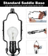 8 9 10 inch Adjustable Lamp Shade Harp Holder Kit for Table and Floor Lamps, Heavy Duty Lamp Shade Bracket with 3/8 Standard Saddle, E26 Light Bas...