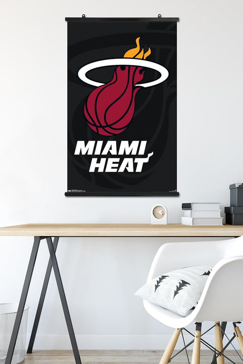Trends International NBA Miami Heat - Logo 14 Wall Poster, 22.375" x 34", Premium Poster & Clip Bundle...