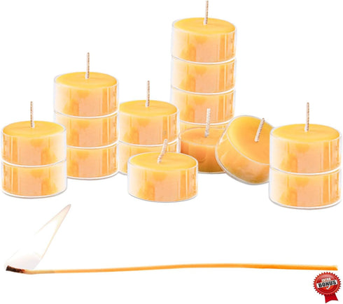 PURE PLANT HOME Honey Scented Beeswax Candles, 100% Pure Natural Refined with Chemical Free Cotton Wick, 10 DRIPLESS Candles, Made in USA...