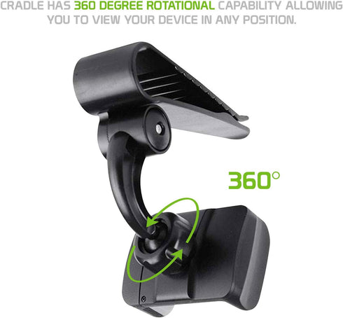 Sun Visor Phone Mount, Car Phone Holder for Car, Cradle Clip Compatible to Apple iPhones, Samsung Galaxy, Motorola Moto, Google Pixel Smartphones...