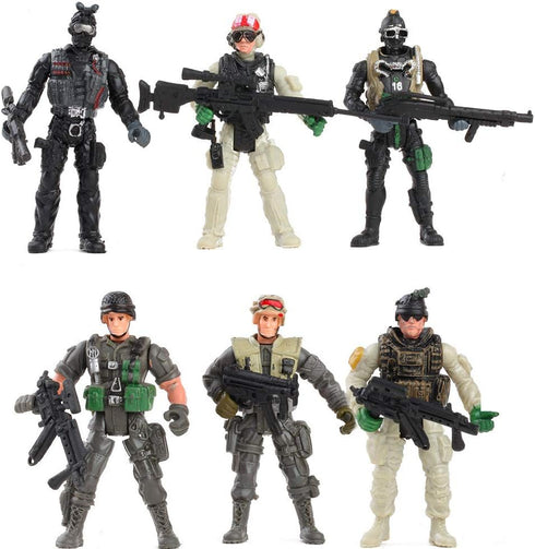 US Army Men and SWAT Team Toy Soldiers Action Figures Playset with Military Weapons Accessories,Military Soldier Playset Military Figures Army Men...