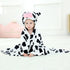MICHLEY Baby Hooded Swaddling Blanket for Boys Girls, Animal Face Toddler Fall Winter Throw Blankets 0-3 Years(Cow)...