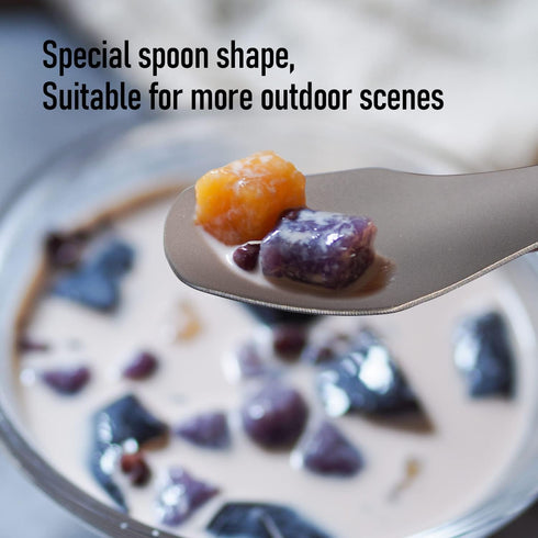 TiTo Titanium Spork 2-in-1 Spoon,Fork and Knife Lightweight Camping Utensil,Eco-Friendly Flatware for Outdoor Traveling,Hiking,Backpacking and Pic...