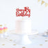 Red Glitter Happy 18th Birthday Cake Topper - Eighteen Cake Topper - 18th Birthday Party Supplies - Cheers to 18 Years Party Decorations...