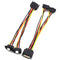 SDTC Tech 15 Pin SATA Power Splitter Adapter Cable Male to Dual Female 90-Degree Angle with Locking Latch Power Extension Cable (Copper/20cm Lengt...