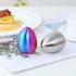 Egg Spice Jar, 2 PCS Stainless Steel Pepper Shaker, Salt Pot by Buy THINGS!(Silver+Rainbow)...