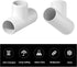24 Pack 3 Way 1/2" Tee PVC Fittings, Heavy Duty PVC Pipe Fitting PVC Furniture Grade Fitting Connector for Water Supplies Build PVC Furniture DIY ...