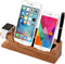 MOOZO Bamboo Wood Desktop Charging Dock Station Charger Holder Cradle Stand Compatible iPhone 16 15 14 13 12 11 Pro Max Apple Watch 2 3 4 / iWatch...