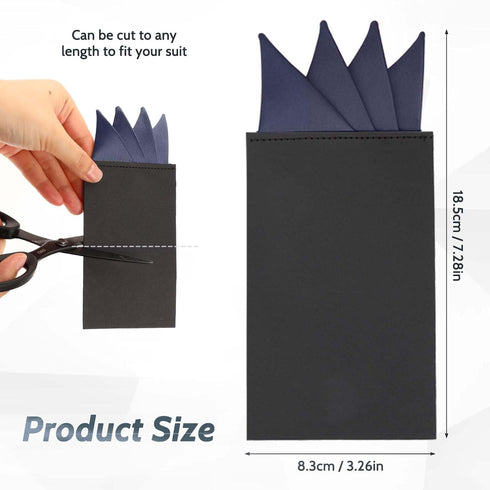 12 Packs Pocket Squares for Men, Men's Flat Prefolded Pocket Squares Masculine Polyester Pocket Square Handkerchief on Card for Men Suit Accessori...