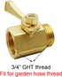 Brass Garden Hose Shut Off Valve, Heavy Duty 3/4 Inch Solid Brass Garden Hose Shut Off Valve (Pack of 2)...