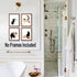 LHIUEM Black Cat Bathroom Decor, Funny Bathroom Wall Art Set of 4(8"X10",unframed) Modern Animals Kitty Pictures, Kitten Bathing Canvas Poster cat...