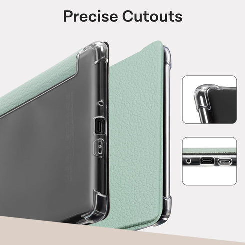 CoBak Case for Kindle Paperwhite (6.8" 11th Generation 2021 Released) & Paperwhite Signature Edition- New PU Leather Cover and Clear Soft Silicone...