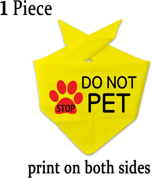 JXGZSO 1 Piece Stop Dot Not Pet/Stop No Touch No Talk/Stop Do Not Distract Dog Bandana (DO NOT PET Y D)...