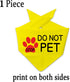 JXGZSO 1 Piece Stop Dot Not Pet/Stop No Touch No Talk/Stop Do Not Distract Dog Bandana (DO NOT PET Y D)...