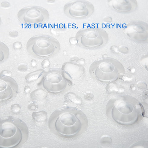 AmazerBath Bath Tub Mat, Medium Size 27.6 x 15 Inches Non-Slip Shower Mats with Suction Cups and Drain Holes, Bathroom Bathtub Mats Machine Washab...