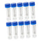 Human and Dog Stool Sample Container with Spoon Lid - 10 Pack - 25-30ml Urine and Fecal Specimen Cups with Screw-On Lids - Ideal for Medical and L...