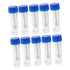 Human and Dog Stool Sample Container with Spoon Lid - 10 Pack - 25-30ml Urine and Fecal Specimen Cups with Screw-On Lids - Ideal for Medical and L...