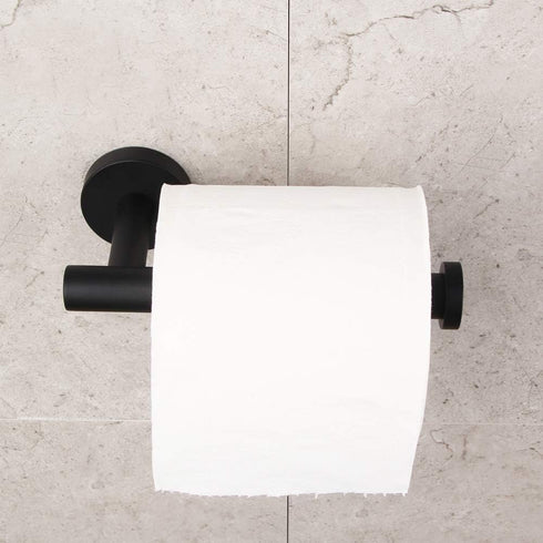 GERZ Bathroom Toilet Paper Holder SUS 304 Stainless Steel Matte Black Tissue Paper Roll Holder Wall Mount...