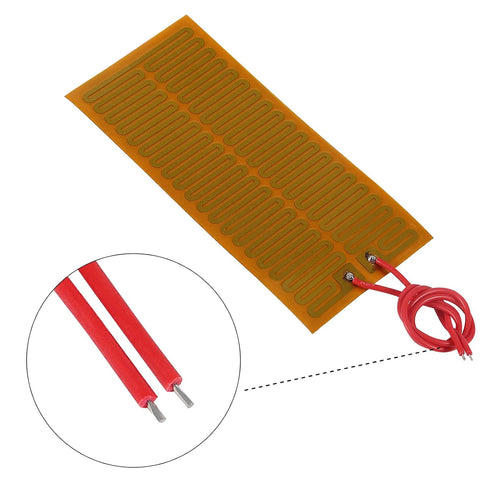 15pcs 45mmx100mm Film Heater Plate Adhesive Pad, PI Heating Elements Film 24V 30W Strip Heater Adhesive Polyimide Heater Plate (24V 30W 45mmx100mm...