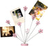 8-Branch Family Tree Picture Frame Holder, Card Photo Clips Holder Desk Stand for Memo Paper Note Photo Christmas Wedding Card Display (Cherry Blo...