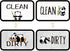 Dishwasher Magnet Clean Dirty Sign Indicator, 2Pcs Cute and Functional Double Sided Reversible Dish Shower Magnet, Kitchen Accessories Decor with ...