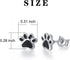 S925 Sterling Silver Puppy Dog Cat Pet Paw Print Stud Earrings...