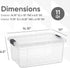 Superio Clear Plastic Storage Bin with Lid, 11 Qt, Non-Toxic, BPA Free, Odor Free, Organizer Storage Box, Stackable Plastic Tote for Home, Garage,...