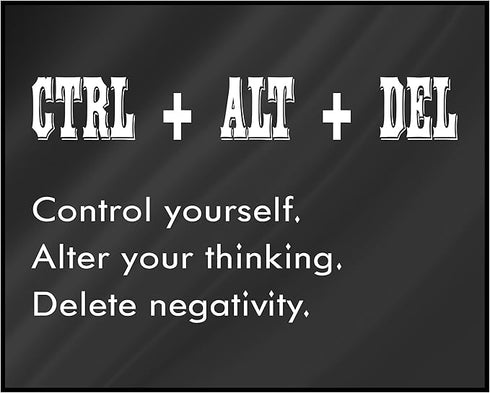 Posterizer 1 pcs-control yourself-encouraging fun quote-Comedy Art-Motivational & Inspirational Art-Gift for Daughter, Son, Kids-Decor for Home & ...