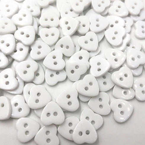 AKOAK 100 Pcs 2 Hole White Heart Button Resin Button Suitable for Hand-Sewn Decorative Accessories Scrapbook Peach Heart Blend...