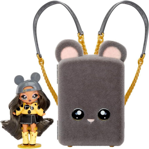 Na! Na! Na! Surprise Mini Backpack Series 2 Marisa Mouse Fashion Doll, Fuzzy Gray Mouse Backpack, Gift for Kids, Ages 4 5 6 7 8+ Years...
