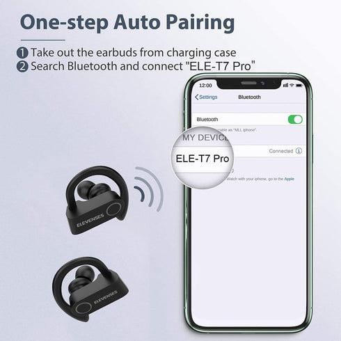 Wireless Earbuds, Bluetooth Earbuds with Ear Hook, 82H Playback time Ear Buds, Over Ear Bluetooth Headphones, PU Leather Display Case, HiFi Sport ...
