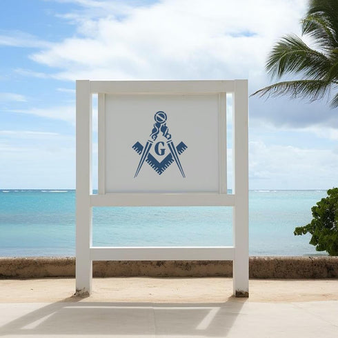 Masonic Freemason Square Stencil Template 8.5x11 Inches - Reusable for Painting on Walls, Wood, Glass & Crafts...