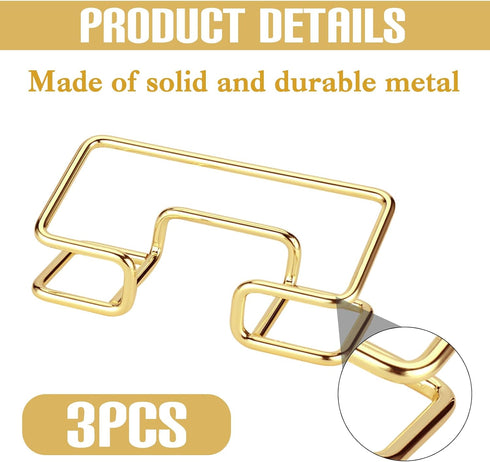 3Pcs Business Card Holder Desk Small Gold Business Card Display Stand for Women Metal Name Credit Card Holder Cute Office Accessories Modern Busin...