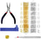 BIGTEDDY - 1388pcs Open Jump Rings and Lobster Clasps for Beginner Jewelry Repair Bead Making Findings Starter Kit Set with Plier Tweezer Caliper ...