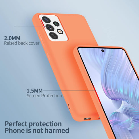 Samsung Galaxy A52 5G Case, Liquid Silicone Slim Soft TPU Fit Full Body Protection Shockproof Phone Cover for Galaxy A52 5G 6.5" (Kumquat)...