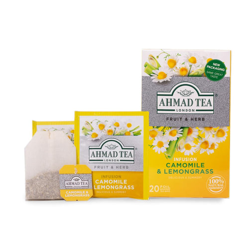 Ahmad Teas - Camomile & Lemongrass 1.4oz - 20 Tea Bags, Brown...