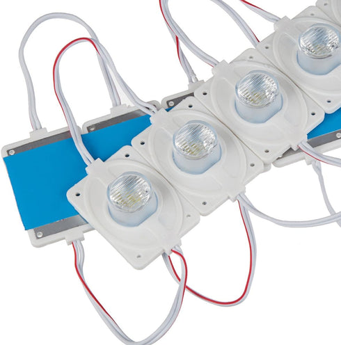 20PCS 3.0W 6500K White Edge Light 12V LED Modules with Lens for Double Side Light Box Waterproof...