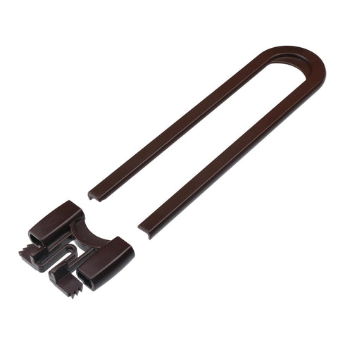 Sliding Cabinet Locks Baby Proofing – Adjustable Child Safety Latches for Knobs & Handles – 10 Pack – No Adhesive Drilling or Tools - Brown...