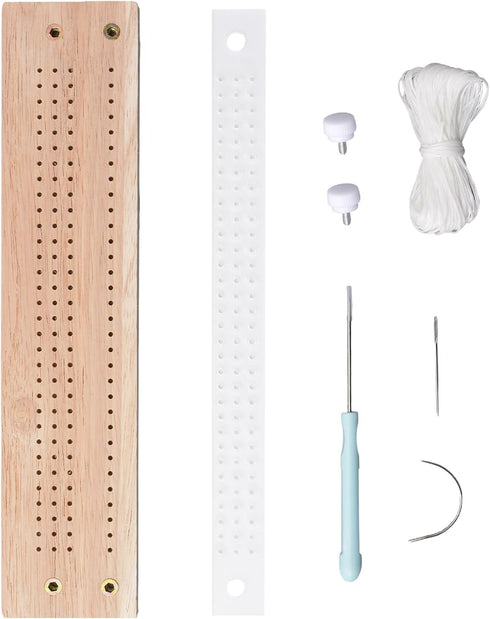 URROMA Wooden Punch Needle Tool, Punch Needle Kit Punch Needle Tool Kits for DIY Craft Journal Scrapbook Binding...