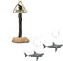 Petta Aquarium Decor,2 Pcs Floating Shark with Shark Warning Sign Ornament Decoration for Aquarium Fish Tank...