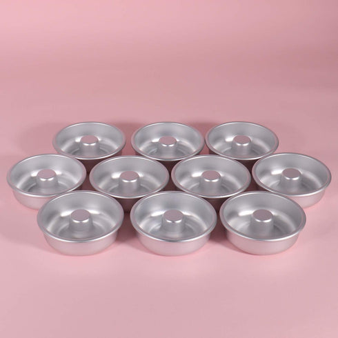 10PCS Individual Donut Pan for Baking, Sturdy Anodized Aluminum Alloy donut cake pan,Non Stick donut pans, DIY Doughnut Cake Mould Bakery Baking T...