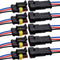 3 Pin Connector Waterproof Connector,Male and Female Way 16 AWG Wire Suitable for car Truck, Boat and Other Wire Connection (5 kit)...