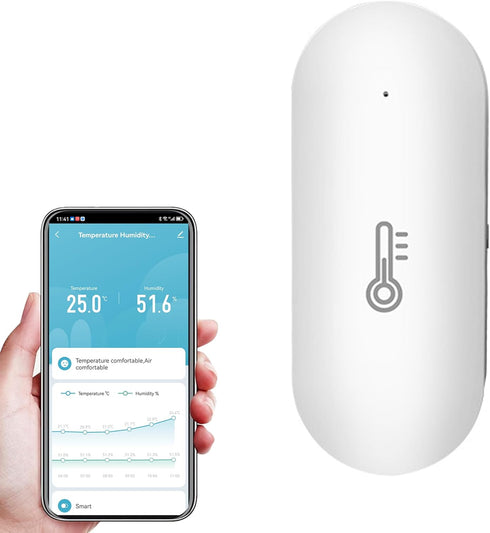 JCHENG Temperature Humidity Sensor for TUYA Zigbee Gateway Exclusively- Remote Monitoring, Extended Battery Life, App Control, Smart Home Automati...